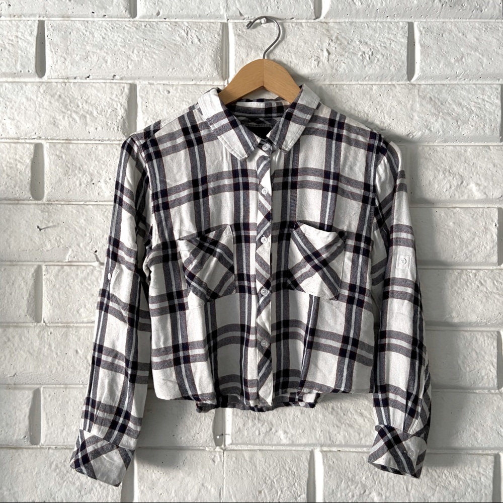 Lightweight And Soft Cropped Rails Flannel - image 1